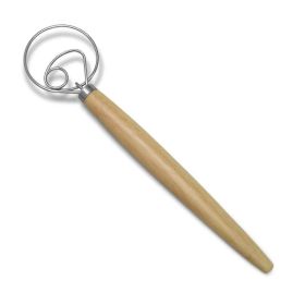 Stainless Steel Dough Whisk with Wooden Handle Stainless Steel Dough Whisk with Wooden Handle