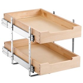 2-Tier Pull-Out Cabinet Organizer – Soft-Close Birch Wood Sliding Storage Shelf 2-Tier Pull-Out Cabinet Organizer – Soft-Close Birch Wood Sliding Storage Shelf